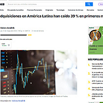 Fusiones y adquisiciones en Amrica Latina han cado 39 % en primeros meses de 2023